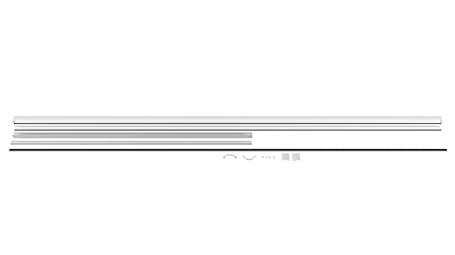 Mosquitera Enrollable lateral - Set de montaje, perfiles de aluminio y malla de fibra de vidrio/ Color blanco, 125 x 220 cm.