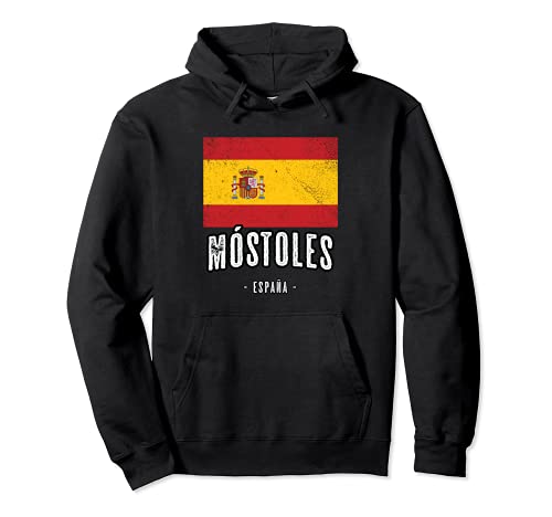 Móstoles España | Souvenir Linda Ciudad - Bandera Española - Sudadera con Capucha