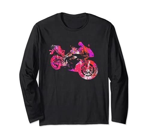 Motocicleta Biker Street Bike Art Manga Larga