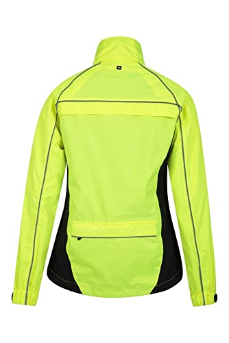 Mountain Warehouse Chaqueta Impermeable Adrenaline Mujer - Chaqueta Transpirable Mujer, Chaqueta Lluvia Reflectante - Ciclismo & Running Amarillo 44