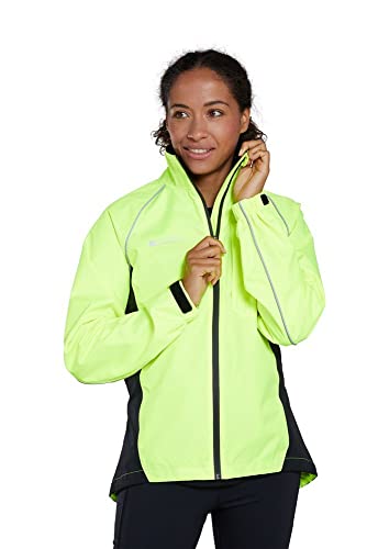 Mountain Warehouse Chaqueta Impermeable Adrenaline Mujer - Chaqueta Transpirable Mujer, Chaqueta Lluvia Reflectante - Ciclismo & Running Amarillo 44