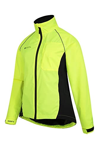 Mountain Warehouse Chaqueta Impermeable Adrenaline Mujer - Chaqueta Transpirable Mujer, Chaqueta Lluvia Reflectante - Ciclismo & Running Amarillo 44