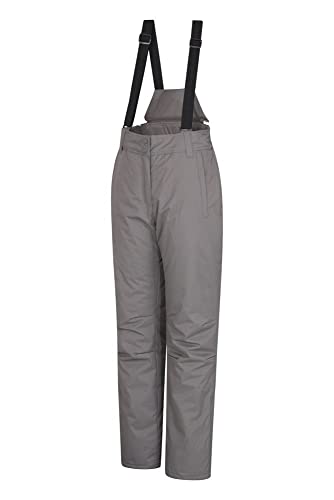 Mountain Warehouse Moon El esquí de Las Mujeres jadeó - los Pantalones Impermeables de Las señoras, Cintura Ajustable, Equipo Desmontable del esquí de los apo, Invierno Gris 38