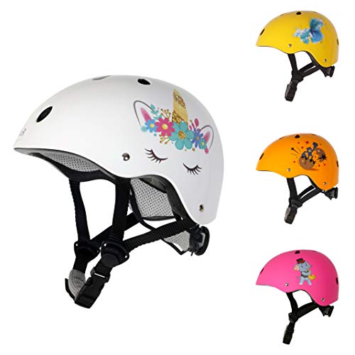 MöuR Casco de bicicleta para niños de 4 a 10 años, color blanco, talla S