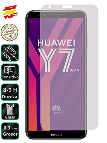 Movilrey Protector para Huawei Y7 2018 Cristal Templado de Pantalla Vidrio 9H para movil
