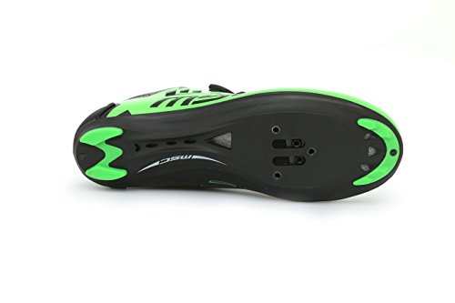 MSC Bikes Aero Road Zapatillas Ciclismo, Verde, T-39