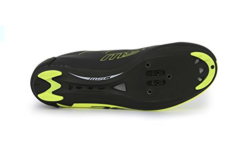 MSC Bikes Aero Road Zapatillas de Ciclismo de Carretera, Adultos Unisex, Amarillo, T-38