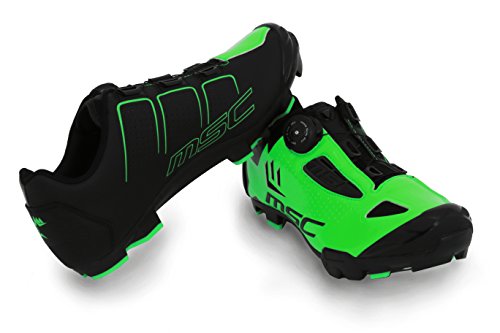 MSC Bikes Aero XC Zapatillas Ciclismo, Verde, T-38