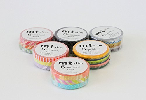 MT Ex Washi MTSLIM20Z- Cinta decorativa, Slim Deco E