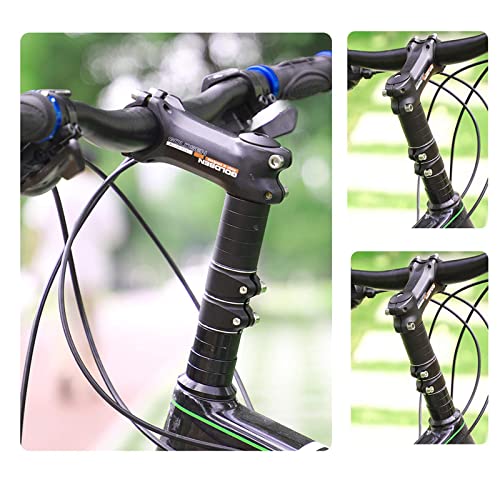 MTB Vástago Elevador de Manillar para Bicicleta Adaptador de Extensor de Manillar de Aleación de Aluminio Stem Riser, Adaptador de Altura de Cabeza Ajustable, Negro