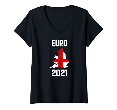 Mujer Camiseta de fútbol de Inglaterra Bandera del equipo de país Camiseta Cuello V