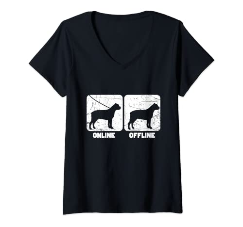 Mujer Cane Corso Giftidea Offline Online Italiano Mastiff Dog Camiseta Cuello V