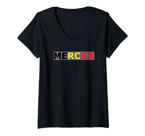 Mujer Eddy Merckx Ciclismo Camiseta Cuello V