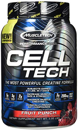 Muscletech Serie Rendimiento Suplemento de Tecnología Celular, Puñetazo de Frutas 1400 g