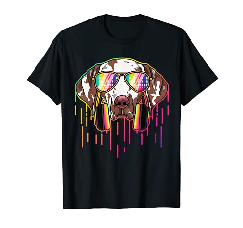 Música Alemán Puntero Dj Auriculares Musical Perro Camiseta