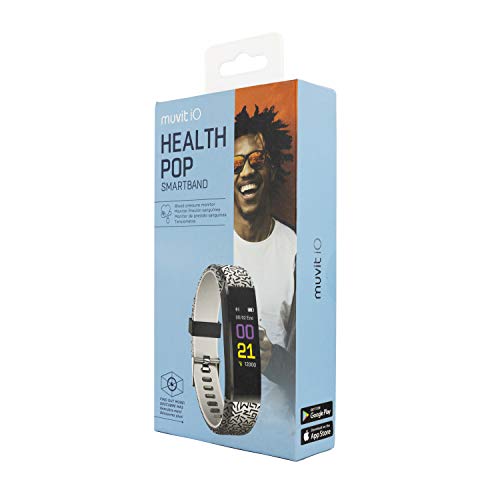 Muvit iO Pulsera de Actividad y Salud Health Pop Forms Negro/Blanco