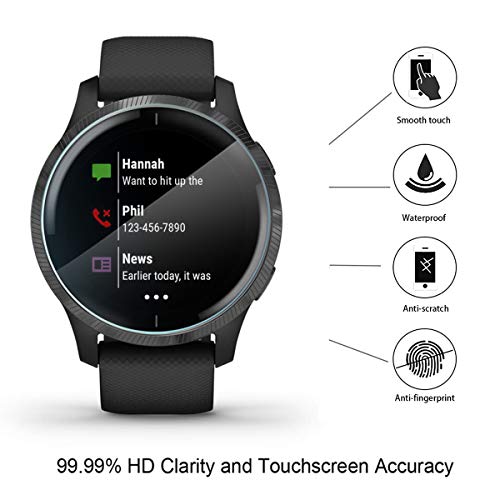 MWOOT Protector Pantalla Compatible con Reloj Garmin Venu GPS Smartwatch (6 Unidades), Pelicula para Proteccion de Pantalla Ultra Transparente para Garmin Venu GPS Smartwatch