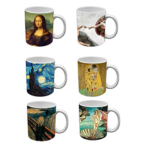 My Custom Style Juego de 6 tazas de 320 ml de cerámica Colección: #Arte#