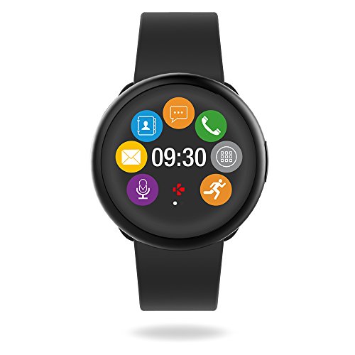 MyKronoz ZeRound2 - Smartwatch con Pantalla táctil a Color de 1.22", Color Negro