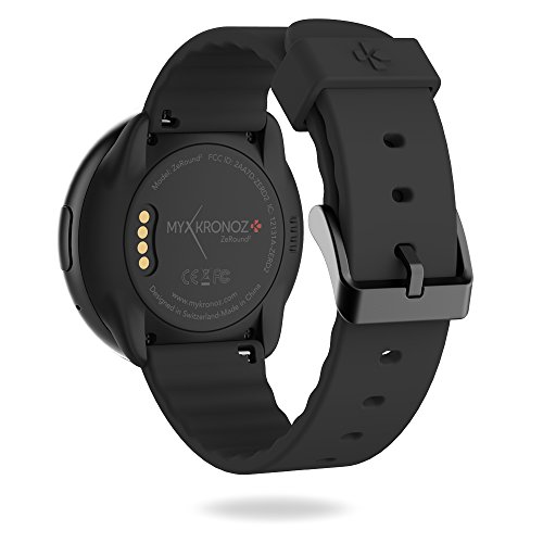 MyKronoz ZeRound2 - Smartwatch con Pantalla táctil a Color de 1.22", Color Negro