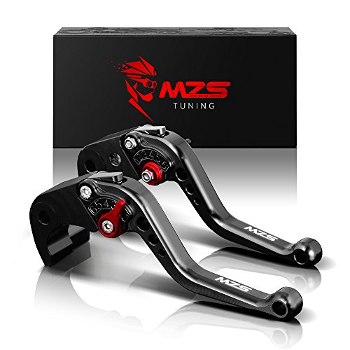 MZS Juego de palancas de embrague de freno CNC corto compatible MT-07/FZ-07 2014-2020 | FZ-09/MT-09/SR (no FJ-09) 2014-2020 | Tracer 700 2016-2020 | Tenere 700 2019-2021 Negro