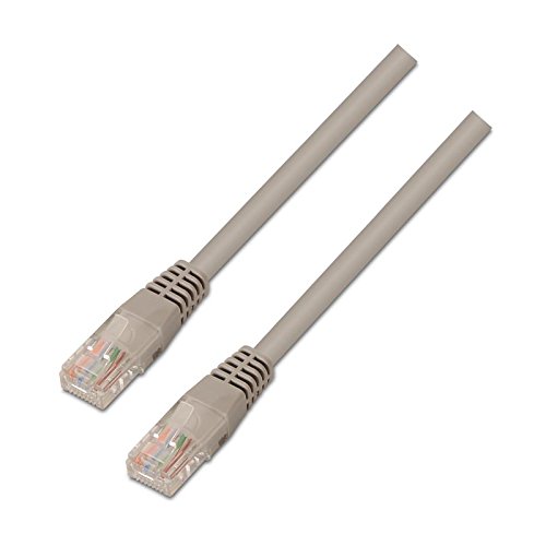 NanoCable 10.20.0401 - Cable de red Ethernet RJ45 Cat.6 UTP AWG24, 100% cobre, Gris, latiguillo de 1mts