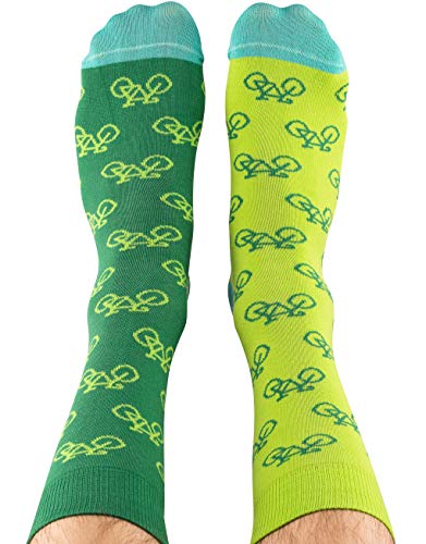 Nanushki - Calcetines unisex divertidos y locos para ciclismo, Todo el año, Hombre, color Tour De Green, tamaño 44/46 ES