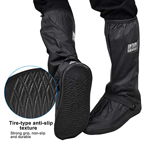 NATUCE Cubierta del Zapato Impermeable para Hombres Mujeres, Zapatos a Prueba de Agua Cubierta, Reutilizable Cubrecalzado con Suela Antideslizante, Galochas para Lluvia, Nieve y Fango (M)