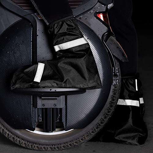 Navaris Fundas Impermeables para Zapatos - Cubre Zapatos Reflectante para Bici o Moto - Polainas contra Lluvia Lodo para Botas Calzado - Talla 40-43