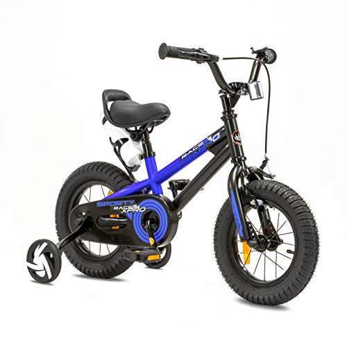 NB Parts - Bicicleta infantil para niños y niñas, BMX, a partir de 3 años, 12 pulgadas / 16 pulgadas, color azul mate, tamaño 12, tamaño de rueda 12.00
