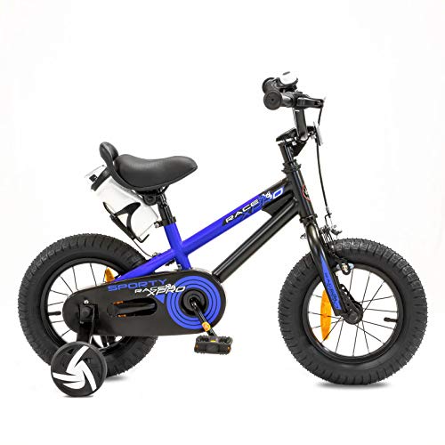 NB Parts - Bicicleta infantil para niños y niñas, BMX, a partir de 3 años, 12 pulgadas / 16 pulgadas, color azul mate, tamaño 12, tamaño de rueda 12.00