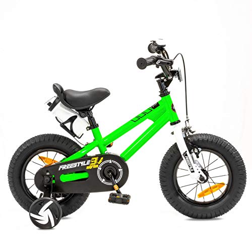 NB Parts - Bicicleta infantil para niños y niñas, BMX, a partir de 3 años, 12 pulgadas / 16 pulgadas, color verde, tamaño 12
