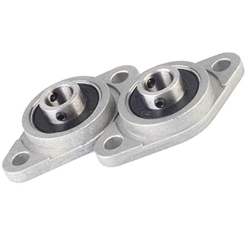 Ncheli 8 Piezas KFL08 Rodamiento Autoalineable Cojinete de Brida de Aleación de Zinc Cojinete de Inserción de Bloque de Almohada de 8 mm Bore Inner Ball Montado para Maquinaria de transporte