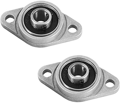 Ncheli 8 Piezas KFL08 Rodamiento Autoalineable Cojinete de Brida de Aleación de Zinc Cojinete de Inserción de Bloque de Almohada de 8 mm Bore Inner Ball Montado para Maquinaria de transporte