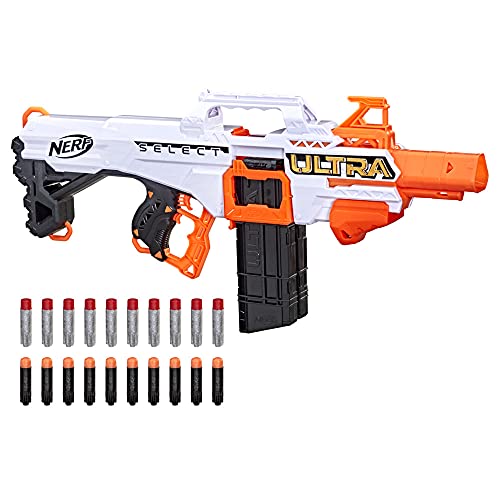 Nerf Lanzador Totalmente motorizado Ultra Select, Lanza de Dos Formas, Incluye Clips y Dardos, Compatible únicamente con Dardos Ultra