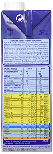 Nestle - Leche Junior Crecimiento con sabor a galleta María +2 años, 6 x 1L - Total: 6 L