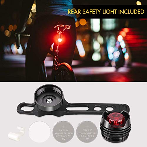 Nestling® Juego de Luces LED para Bicicleta Recargable por USB, Faro de Bicicleta de 1200 lúmenes Cree XM-L2 Linterna de Mano con luz Delantera LED Impermeable para Bicicleta