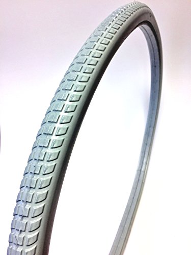 Neumático para silla de ruedas 24 x 1 3/8, totalmente antipinchazos, ETRTO 37-540 (24"), color gris, 100% poliuretano
