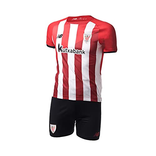 New Balance Athletic Club Bilbao Primera Equipación 2021-2022 Niño, Conjunto, Red-White-Black, Talla M