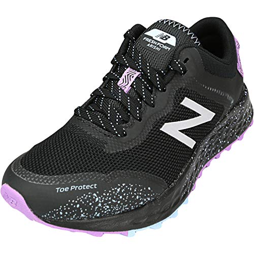 New Balance Espuma Fresca Arishi V1, Zapatillas para Carreras de montaa Mujer, Negro Morado Neo Violeta, 38.5 EU