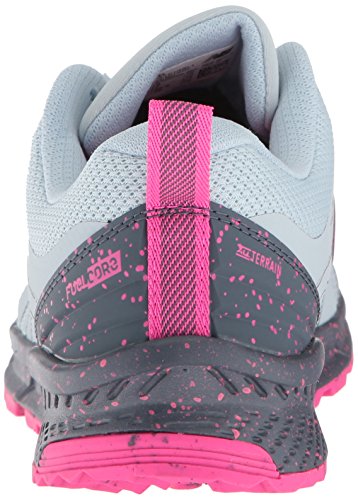 New Balance Nitrel v1, Zapatillas de Running para Asfalto Mujer, Gris (Light Porcelain Blue/Gunmetal/Pink GLO Rl1), 40.5 EU