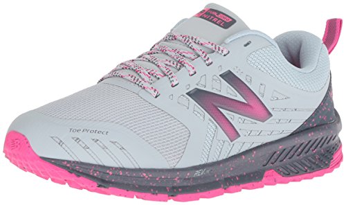 New Balance Nitrel v1, Zapatillas de Running para Asfalto Mujer, Gris (Light Porcelain Blue/Gunmetal/Pink GLO Rl1), 40.5 EU