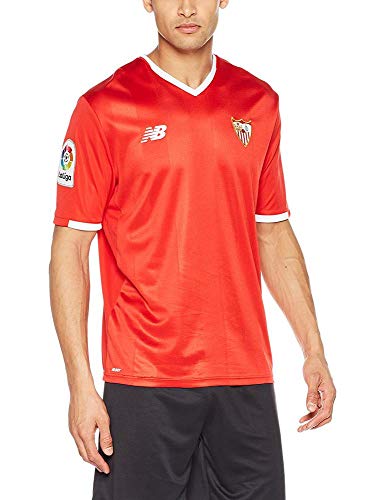 New Balance SFC MC AW Camiseta Sevilla FC 2017-2021, Hombre, Rojo (Hrd), L