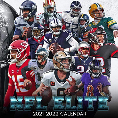 NFL ELITE 2021-2022 Calendar: 18 Months 8.5x8.5inch