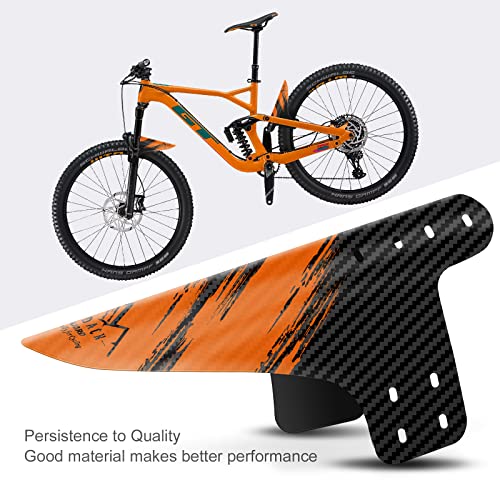 NICEDACK Guardabarros MTB, Guardabarros Bicicleta Montaña, MTB Mudguard Delantero y Trasero Compatible se Adapta a 26" 650B 27,5" 29 Pulgadas de Bici y Bicicleta Fat Mud Guard (Naranja)