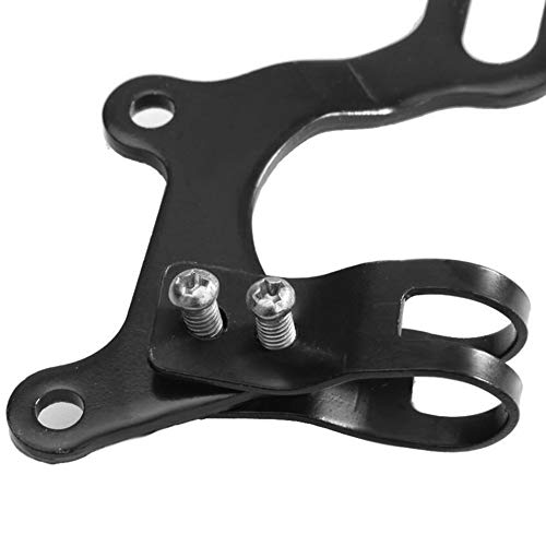 NICEJW Soporte de freno de disco, ajustable para bicicleta MTB de bicicleta, soporte de freno de disco, soporte de montaje fácil de instalar, accesorios de bicicleta, color negro 31,8 mm