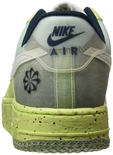 Nike Air Force 1 Crater, Zapatillas de bsquetbol Hombre, Lt Lemon Twist White Armory Navy, 45.5 EU