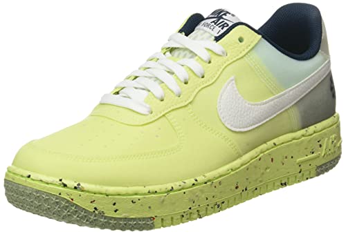 Nike Air Force 1 Crater, Zapatillas de bsquetbol Hombre, Lt Lemon Twist White Armory Navy, 45.5 EU