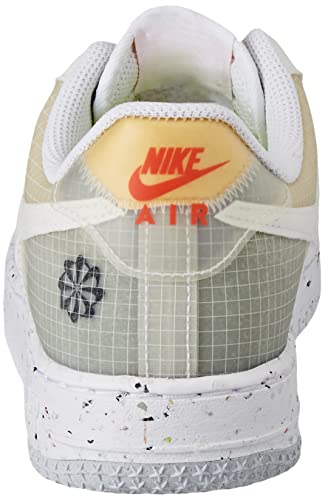 Nike Air Force 1 Crater, Zapatillas de bsquetbol Mujer, Blanco, Blanco y Naranja, 36.5 EU