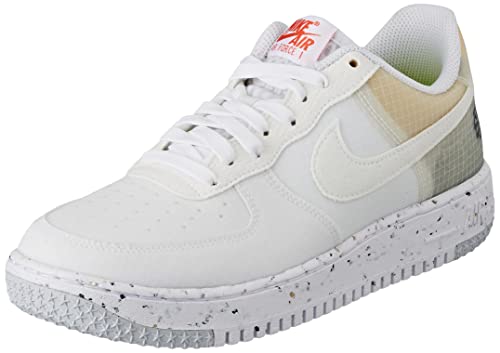 Nike Air Force 1 Crater, Zapatillas de bsquetbol Mujer, Blanco, Blanco y Naranja, 36.5 EU